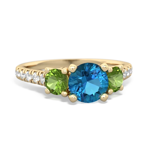 london topaz-peridot trellis pave ring