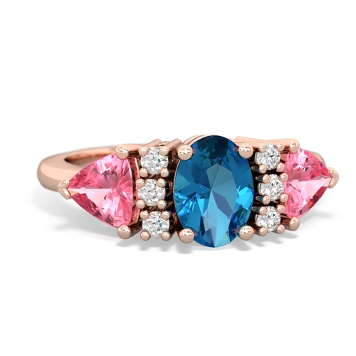 london topaz-pink sapphire timeless ring