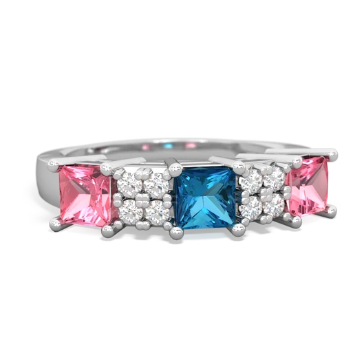 london topaz-pink sapphire timeless ring