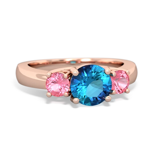 london topaz-pink sapphire timeless ring