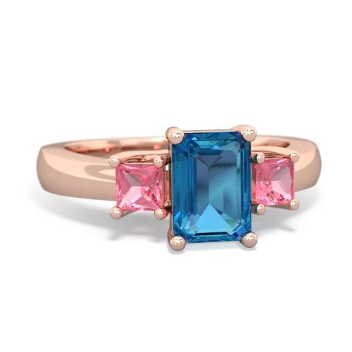 london topaz-pink sapphire timeless ring