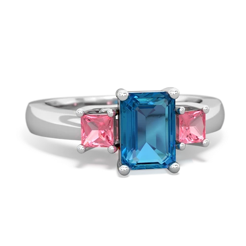 london topaz-pink sapphire timeless ring