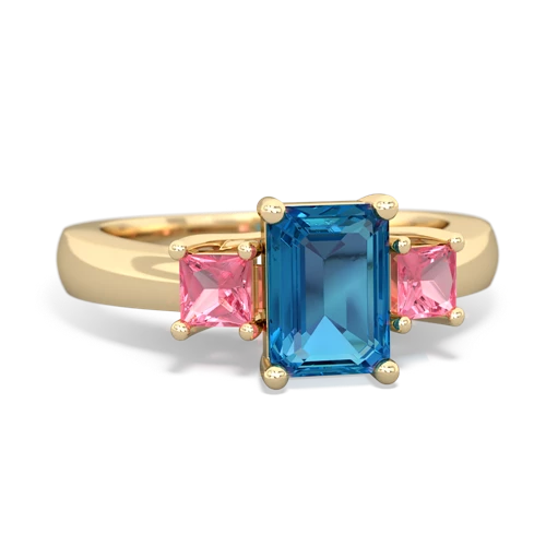 london topaz-pink sapphire timeless ring