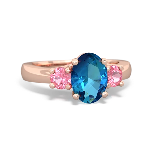 london topaz-pink sapphire timeless ring