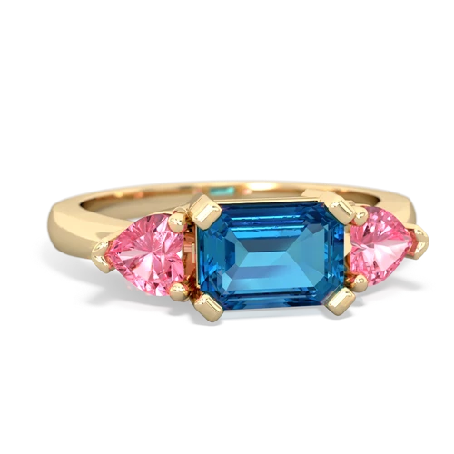 london topaz-pink sapphire timeless ring