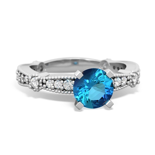 london topaz antique engagement ring