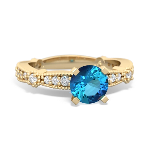 london topaz antique engagement ring