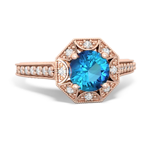 london topaz antique hexagon ring