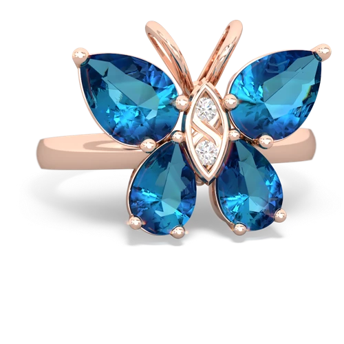 london topaz butterfly ring