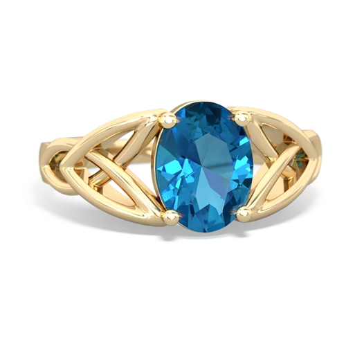 london topaz celtic ring