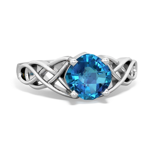 london topaz celtic ring