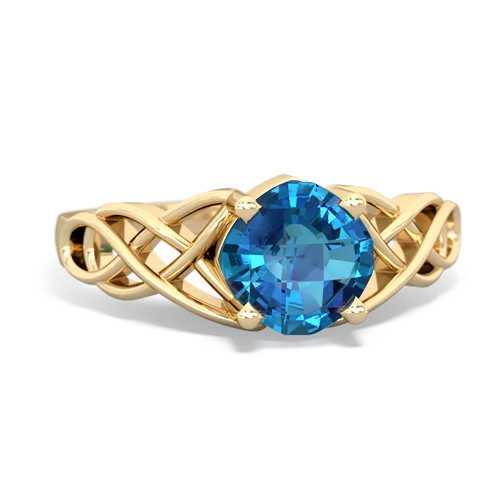 london topaz celtic ring