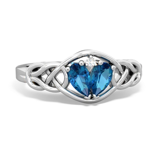 london topaz celtic knot ring