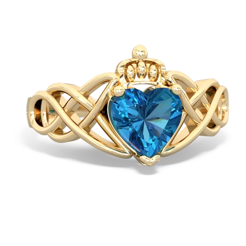 london topaz claddagh ring