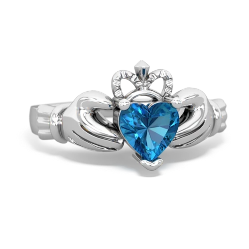 london topaz claddagh ring