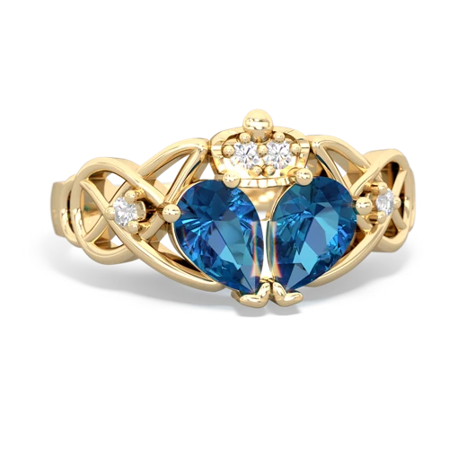 london topaz claddagh ring