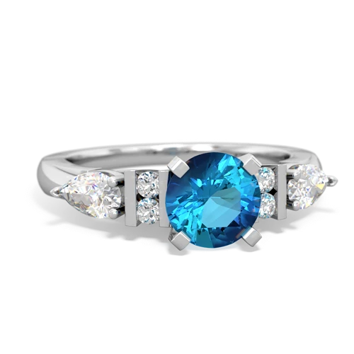 London Topaz Engagement Genuine London Blue Topaz ring Ring