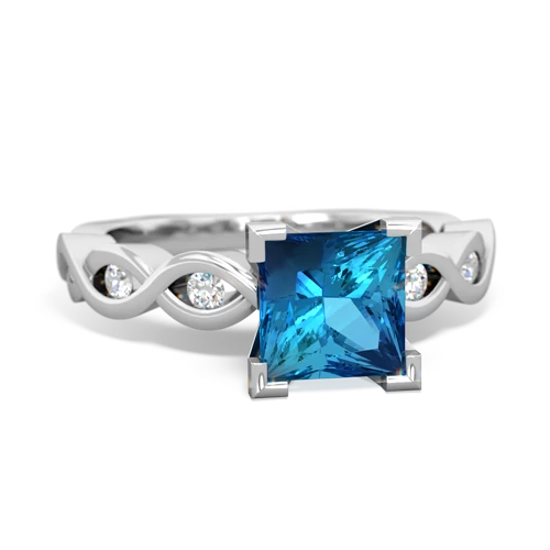 London Topaz Infinity Engagement Genuine London Blue Topaz ring Ring