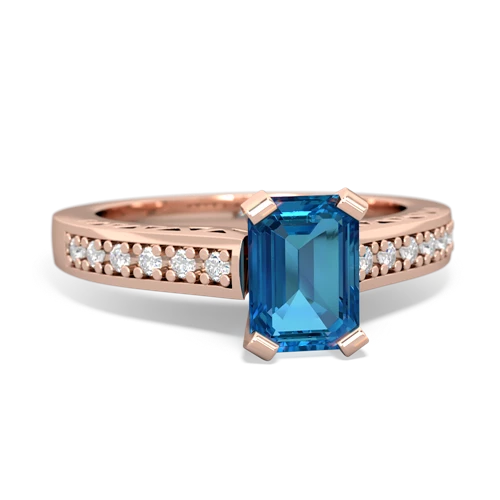 London Topaz Art Deco Genuine London Blue Topaz ring Ring