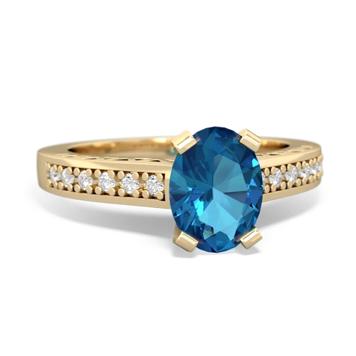 London Topaz Art Deco Genuine London Blue Topaz ring Ring