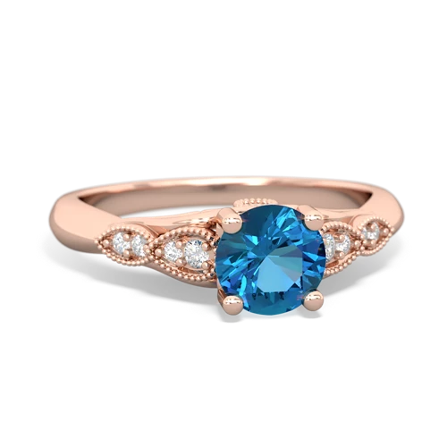 london topaz filigree milgrain ring