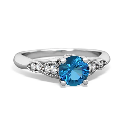 london topaz filigree milgrain ring