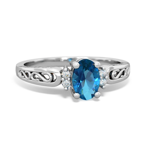 london topaz filligree ring