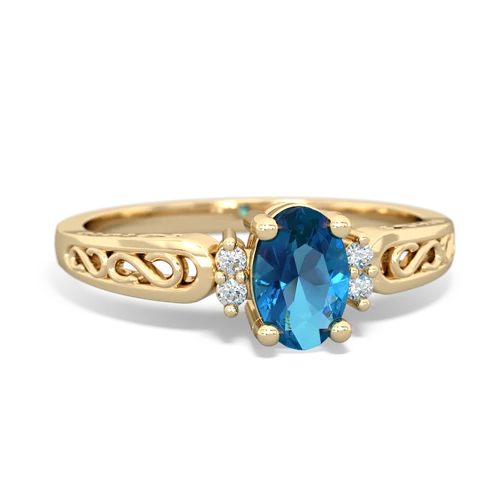 london topaz filligree ring