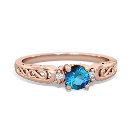 london topaz filligree ring