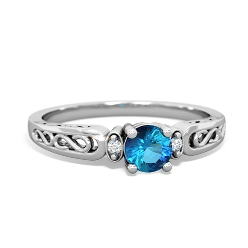 london topaz filligree ring