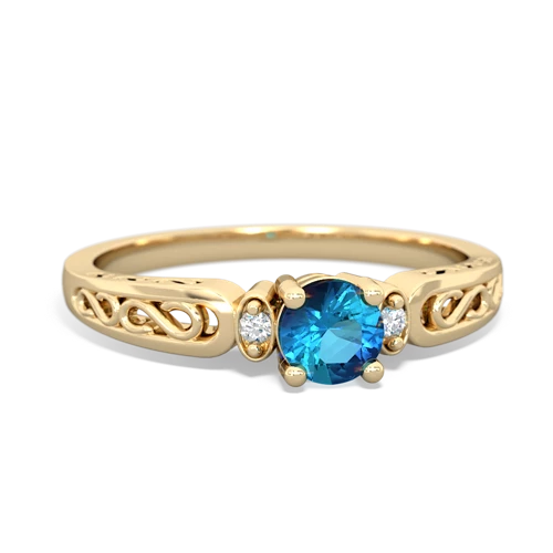 london topaz filligree ring