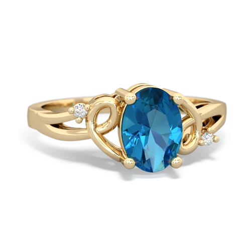 London Topaz Swirls Genuine London Blue Topaz ring Ring