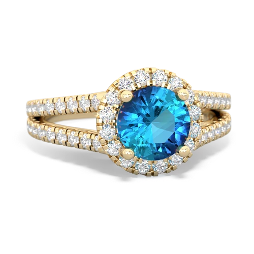 london topaz halo pave ring