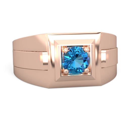 london topaz mens round ring