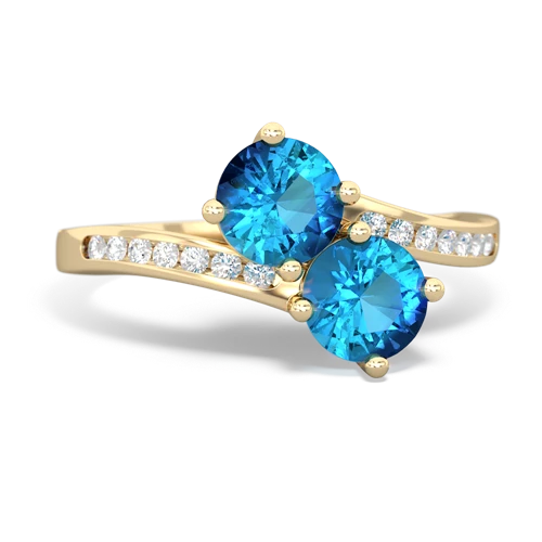 london topaz two stone channel ring