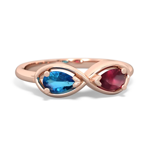 london topaz-ruby infinity ring