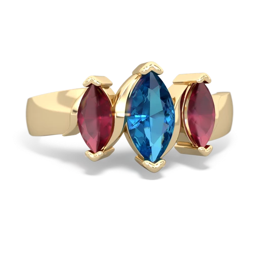 london topaz-ruby keepsake ring