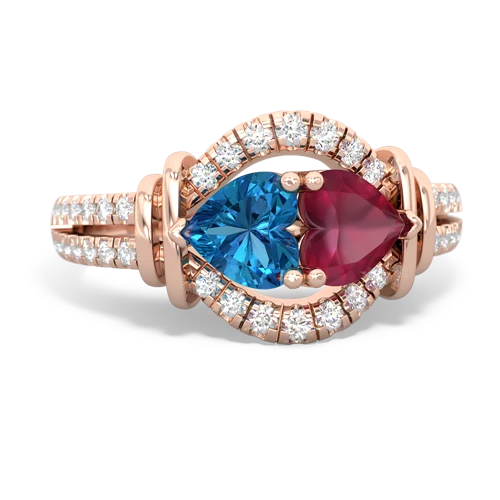 london topaz-ruby pave keepsake ring