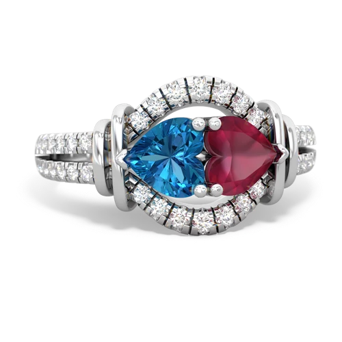 london topaz-ruby pave keepsake ring