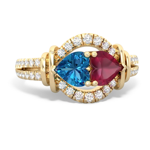 london topaz-ruby pave keepsake ring