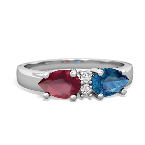 london topaz-ruby timeless ring