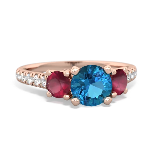 london topaz-ruby trellis pave ring