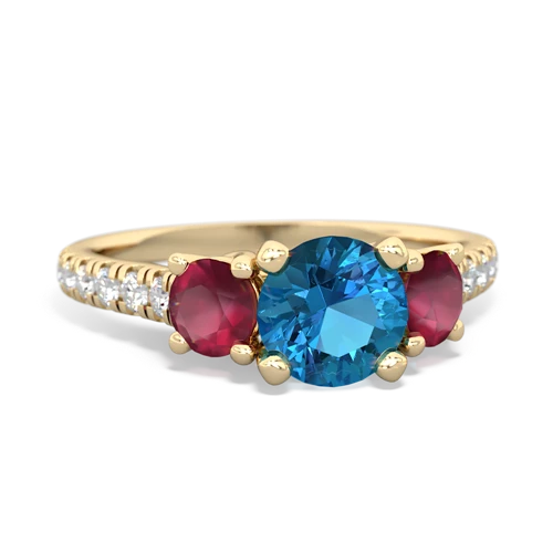 london topaz-ruby trellis pave ring