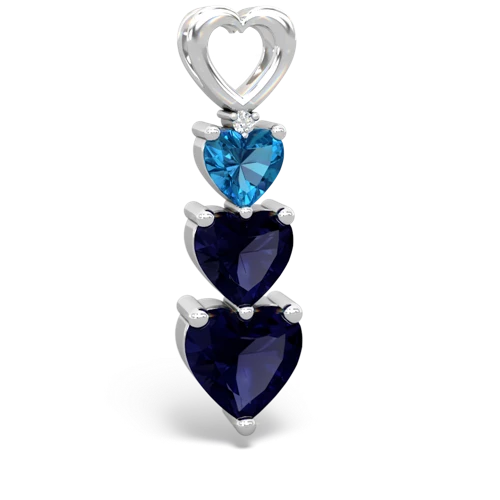 London Topaz Genuine London Blue Topaz with Genuine Sapphire and  Past Present Future pendant Pendant