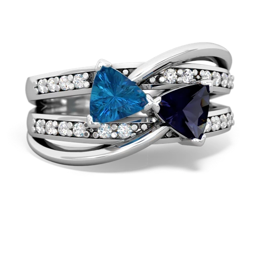 london topaz-sapphire couture ring