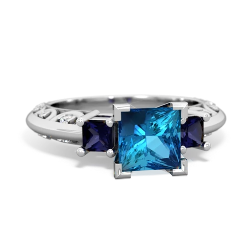 london topaz-sapphire engagement ring