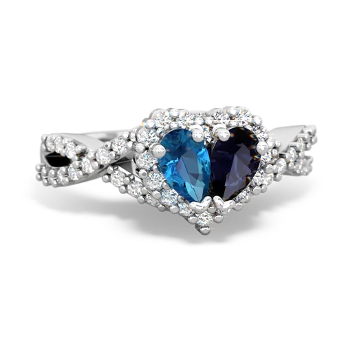 london topaz-sapphire engagement ring