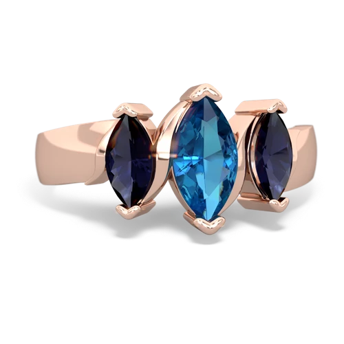 london topaz-sapphire keepsake ring