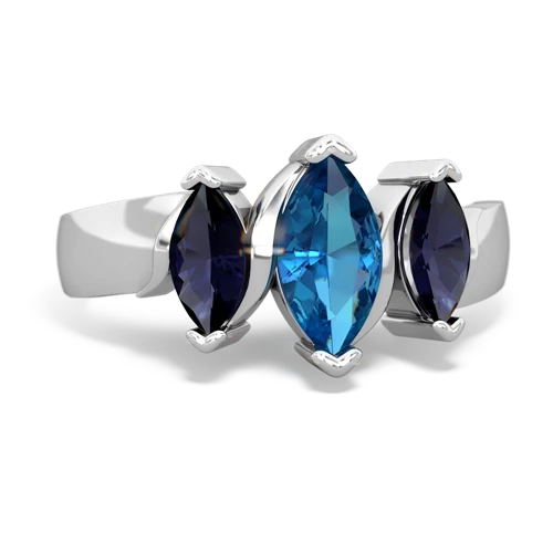 london topaz-sapphire keepsake ring