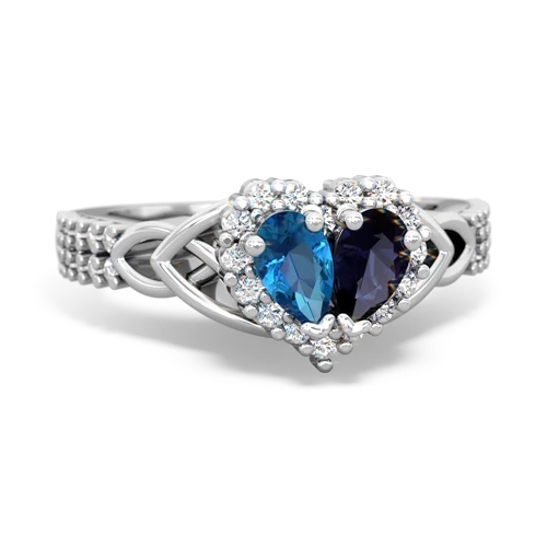 london topaz-sapphire keepsake engagement ring